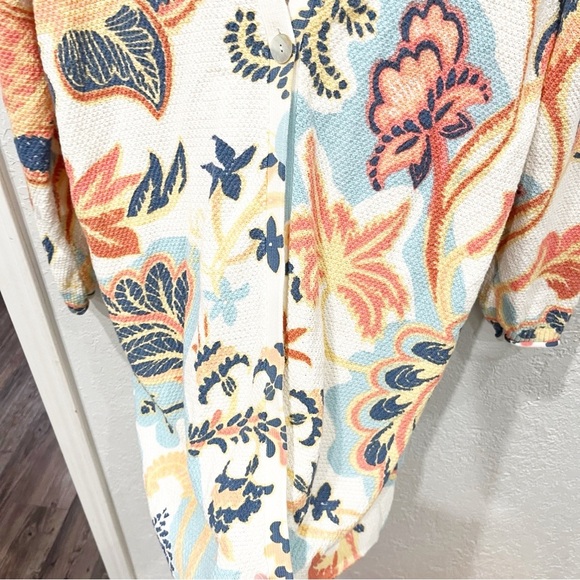 Soft Surroundings Sweater Women's XL Petite XLP Marin Floral Button Cardigan - Picture 6 of 11